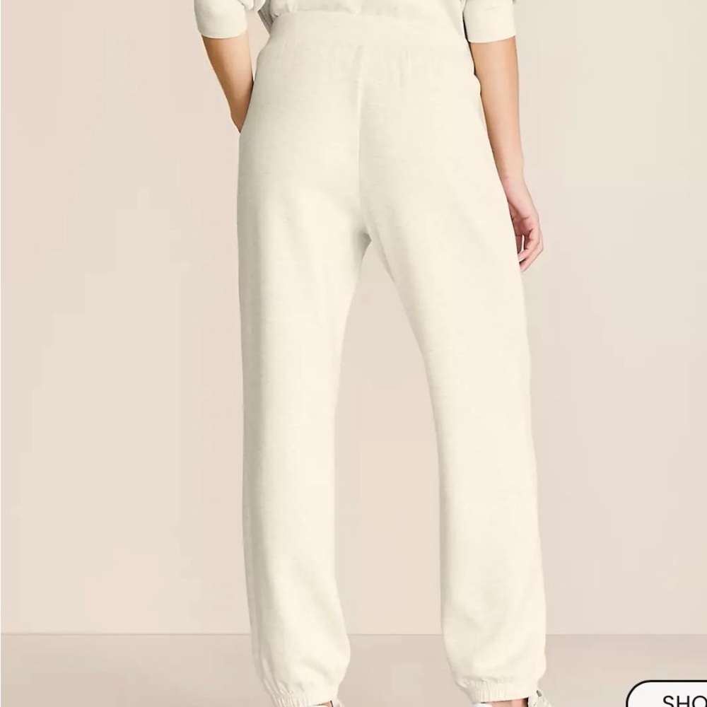 Loft, Lou & Grey scuba soft heathered oyster colored joggers, Small - Picture 3 of 3